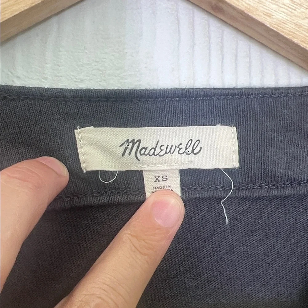 Madewell - Gun Metal Button Down 2 Pocket Lightweight Long Sleeve Cardigan SZ XS